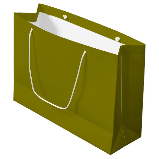 Anpassningsbar Branded White Gift Bag | Stor glans (Framsidan Vinklad)