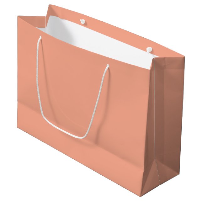 Anpassningsbar Branded White Gift Bag | Stor glans (Framsidan Vinklad)