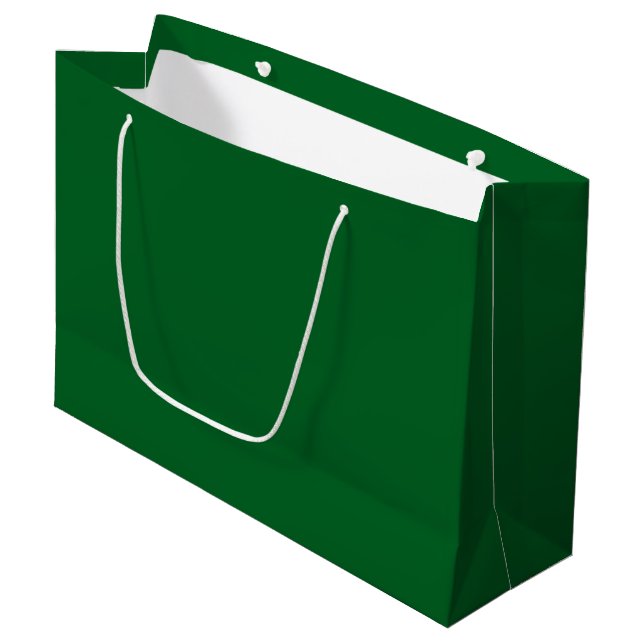 Anpassningsbar Branded White Gift Bag | Stor glans (Framsidan Vinklad)