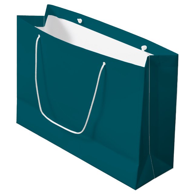 Anpassningsbar Branded White Gift Bag | Stor glans (Framsidan Vinklad)