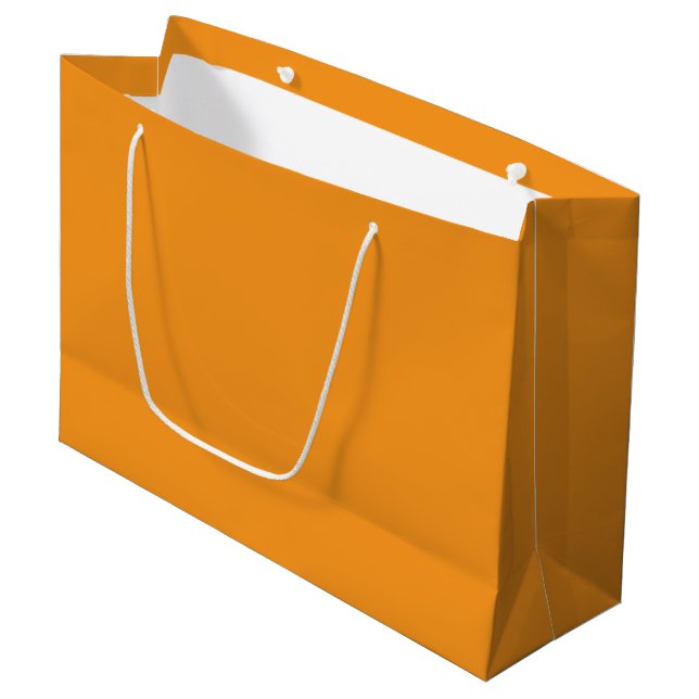 Anpassningsbar Branded White Gift Bag | Stor glans (Framsidan Vinklad)