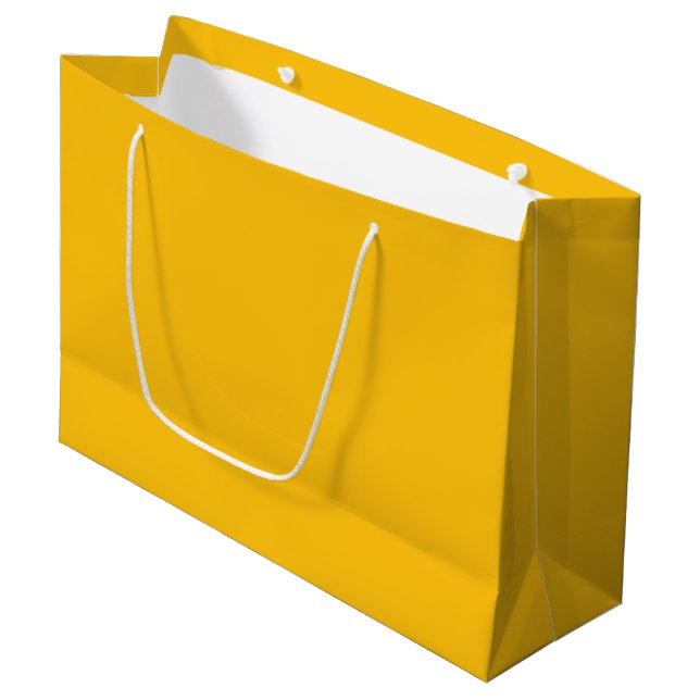 Anpassningsbar Branded White Gift Bag | Stor glans (Framsidan Vinklad)