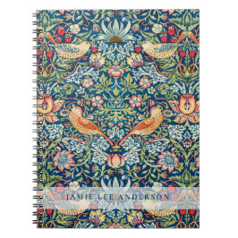 Anpassningsbar Branded William Morris Birds Mönste Anteckningsbok