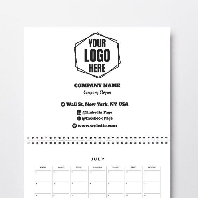 Anpassningsbar Branding Company Branded Business Kalender (Skapare uppladdad)