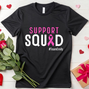 Anpassningsbar Breast Cancer Fighter Support Team T Shirt