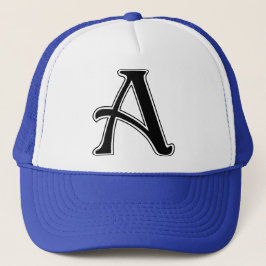 Anpassningsbar Brev ’A’ Initial Truckerkeps