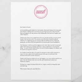 ANPASSNINGSBAR BREV - ROSA BREVHUVUD