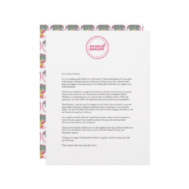 ANPASSNINGSBAR BREV - ROSA BREVHUVUD