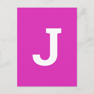 Anpassningsbar Brev Shock rosa Modern Alphabet I Vykort