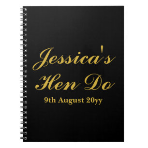 Anpassningsbar Brev till Bride Hen Do Resa Helg Anteckningsbok