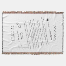 Anpassningsbar Brev till en vacker person Filt