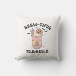 Anpassningsbar Brew-tiful Lärare Halloween Kudde
