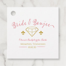Anpassningsbar Bride Boujee Diamond Bachelorette P Gåvor Etiketter