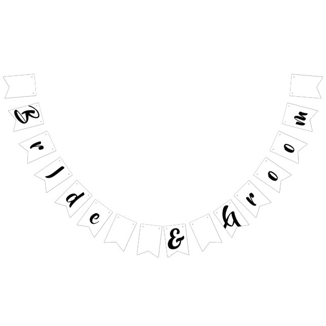 Anpassningsbar Bride & Groom BRÖLLOP BUNTING FLAGG Vimplar (Alla)