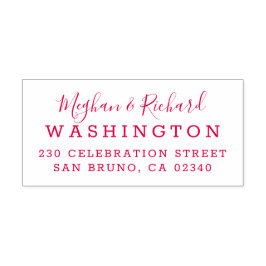 Anpassningsbar Bride & Groom Bröllop Returadress Självfärgande Stämpel