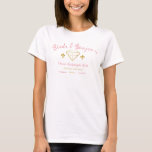 Anpassningsbar Bride och Boujee Bachelorette Party T Shirt<br><div class="desc">Ringer upp alla glam-skvadroner! 💎 Den här T-tröjan "Bride and Boujee" är den bästa utrustningen för din bachelorette helg. Designad i chicens rosa och guld, ger den här garantin lyxen och skrattar åt varje fotokopp och champagneskål. Det är perfekt för bruden som är extra - på bästa sätt. Vare sig...</div>
