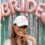 Anpassningsbar Bride | Rosa Monogram Future Mrs. Keps<br><div class="desc">Överst i firande med den här personligen brinner truckerkepsen, med ett djärvt rosa monogram, modern kalligrafi som säger "The Bride" och ett eget namn under. Roligt, lätt och Insta-värdig - det här är perfekt för badbachelorettes, brudens sida-foton eller en avslappnad bröllop helg vibe. En must-have för framtiden Mrs och en...</div>