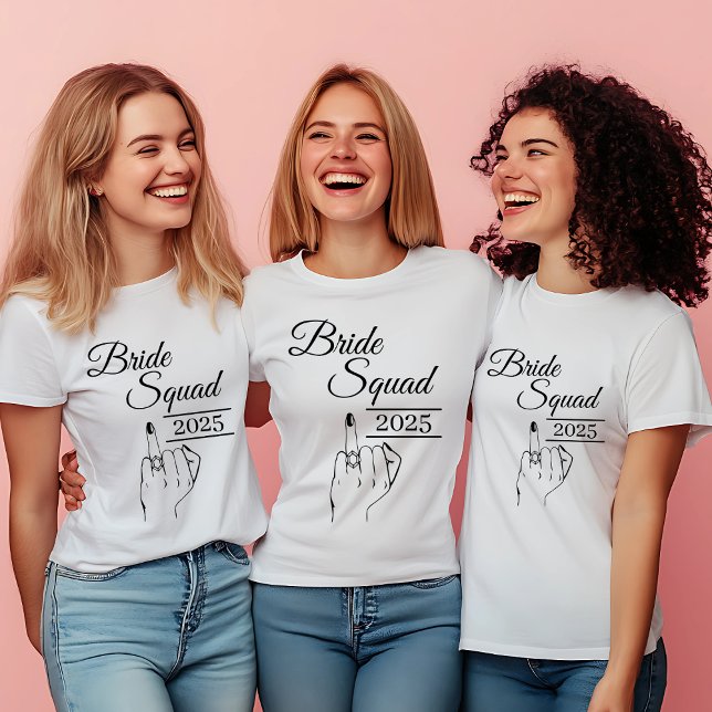 Anpassningsbar Bride Squad Shirt - Funny Bachelore T Shirt (Skapare uppladdad)