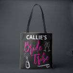 Anpassningsbar Bride Tribe Bachelorette Party Tygkasse<br><div class="desc">Anpassningsbar Bride Tribe Bachelorette Party Bröllop Tote. Perfekt för Bachelorette Party Helg! Gör en underbar gåva till "kommer du att bli min brudgummi?"-gåva!</div>