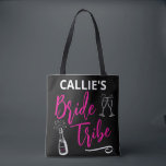 Anpassningsbar Bride Tribe Bachelorette Party Tygkasse<br><div class="desc">Anpassningsbar Bride Tribe Bachelorette Party Bröllop Tote. Perfekt för Bachelorette Party Helg! Gör en underbar gåva till "kommer du att bli min brudgummi?"-gåva!</div>