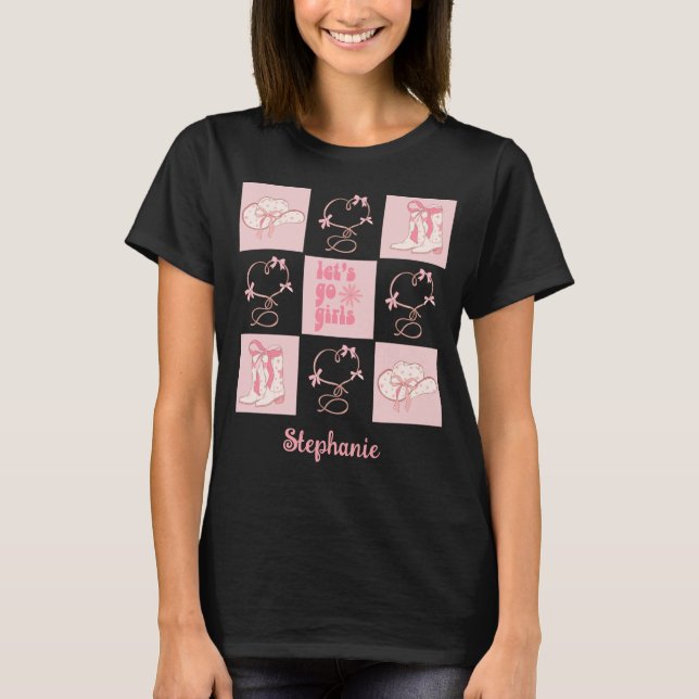 Anpassningsbar Brides Låt oss Go Girls! Flickor ut T Shirt (Framsida)