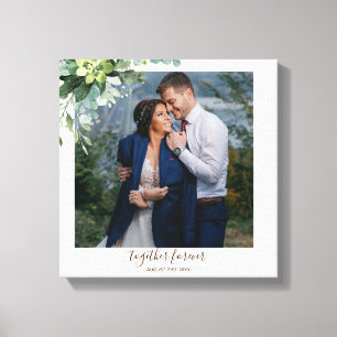 Anpassningsbar Bridesmaid Brudens sida Gifts Green Canvastryck
