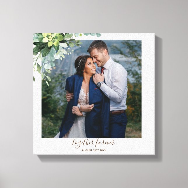 Anpassningsbar Bridesmaid Brudens sida Gifts Green Canvastryck (Framsida)