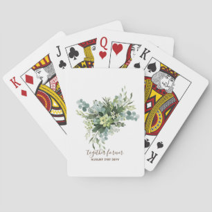Anpassningsbar Bridesmaid Brudens sida Gifts Green Casinokort