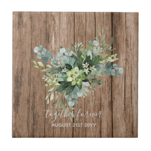 Anpassningsbar Bridesmaid Brudens sida Gifts Green Kakelplatta