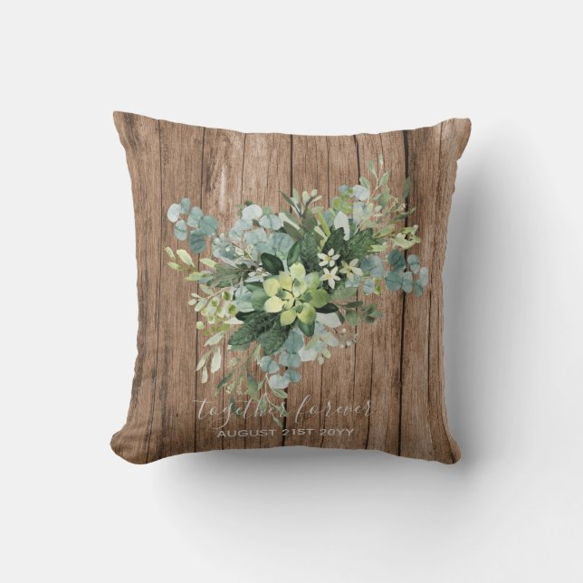 Anpassningsbar Bridesmaid Brudens sida Gifts Green Kudde (Framsida)