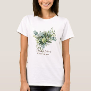 Anpassningsbar Bridesmaid Brudens sida Gifts Green T Shirt