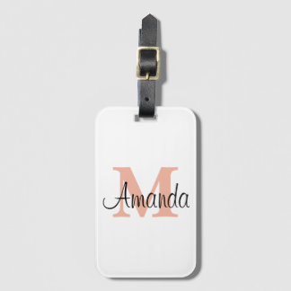Anpassningsbar Bridesmaid Gift Minimalist Monogram Bagagebricka