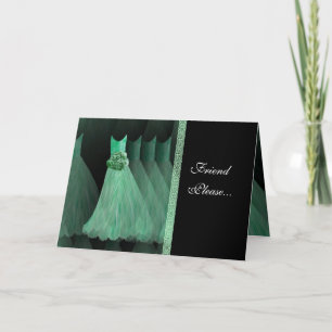 Anpassningsbar Bridesmaid-inbjudan - MINT GRÖNT GO Inbjudan