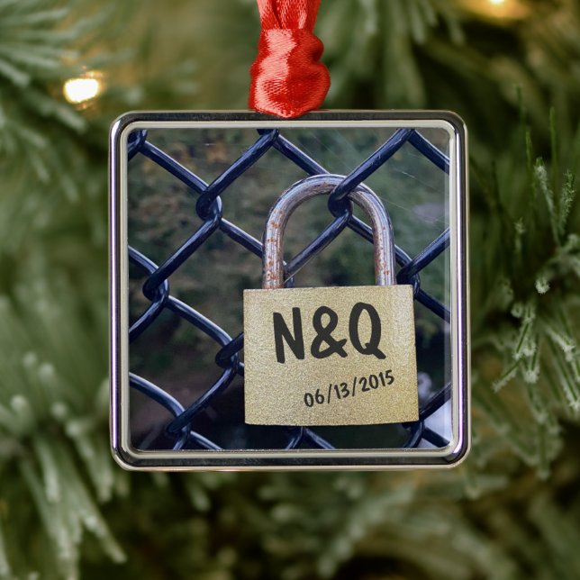 Anpassningsbar Bridge Lock of Kärlek Julgransprydnad Metall (Träd)