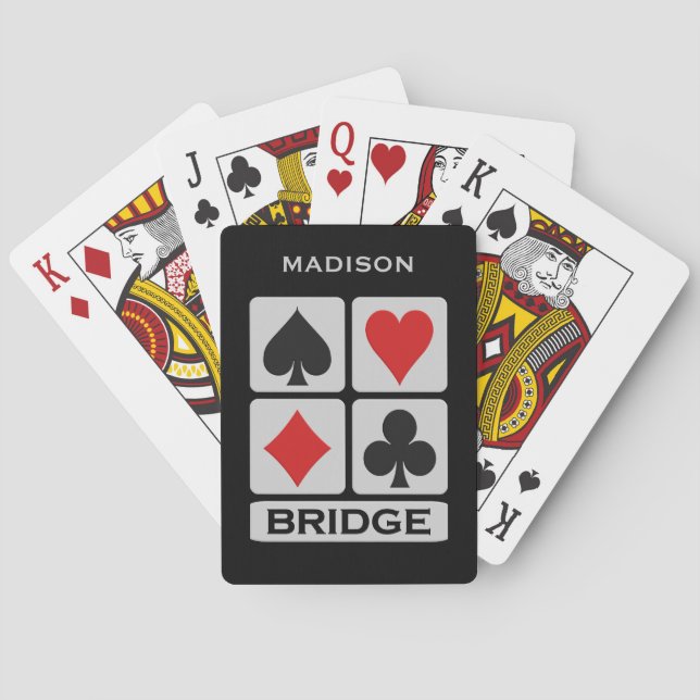 Anpassningsbar Bridge Player Casinokort (Baksidan)