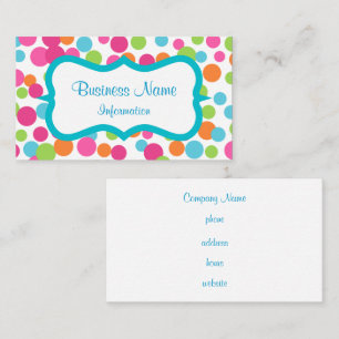 Anpassningsbar Bright Candy Dots Affärskort Visitkort