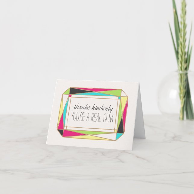 Anpassningsbar | Bright Gem Tack Kort (Framsida)