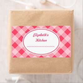 Anpassningsbar Bright Rosa Kitchen-etiketter Fraktsedel