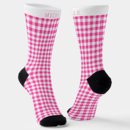 Anpassningsbar Bright Rosa White Checkated Mönster