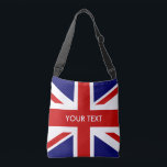 Anpassningsbar British Union Jack flagga body bag Axelväska<br><div class="desc">Anpassningsbar British Union Jack flagga kor väska för manar, kvinnor och tonåring barn. Tillbehör till engelska pridet. Anpassadets bakgrund färg. Patriotisk design för Förenade kungariket GB Underbar UK England. Tillbehör till coola trendig mode. Snyggtens väskor för anpassningsbar av bokar, kontorsarbete, resor, sport, shopping, livsmedel m.m. Finns även som tote bags....</div>