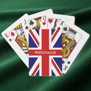 Anpassningsbar British Union Jack flagga spelar ko Spel Kort