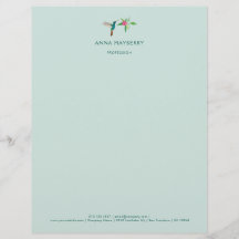Anpassningsbar Broad-billed Hummingbird Letterhead