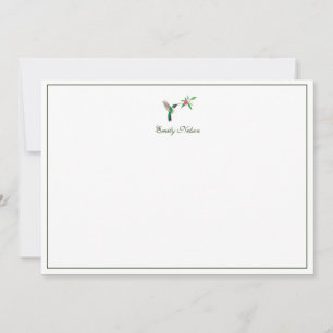 Anpassningsbar Broad-tailed Hummingbird Note Card Anteckningskort