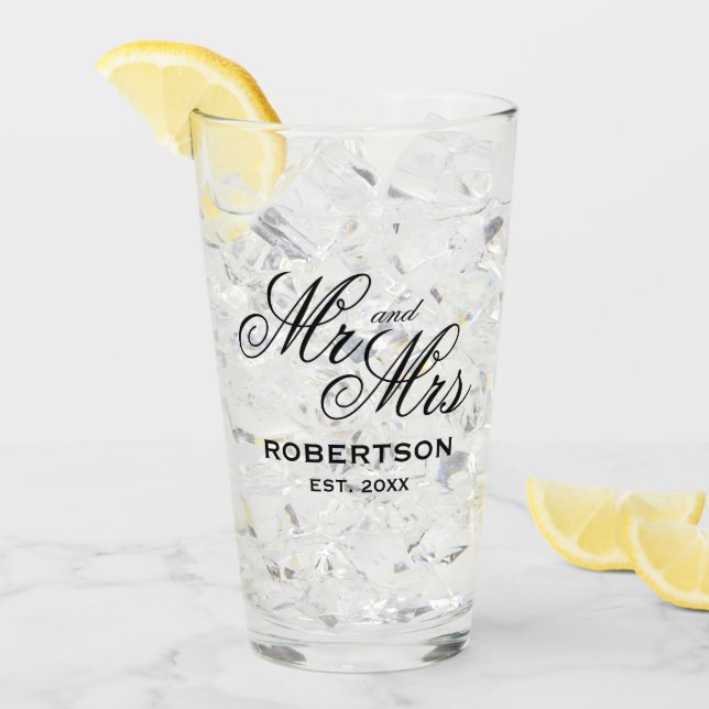 Anpassningsbar: bröllop glas för nygifta (Framsida Ice)