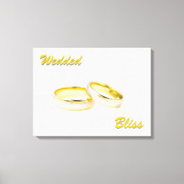 Anpassningsbar Bröllopet Bliss Ringar Wrapped Canv Canvastryck