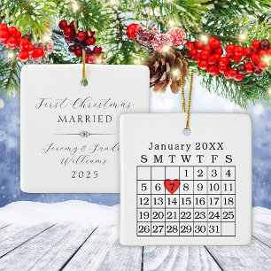Anpassningsbar bröllopsdags kalender julgranskula