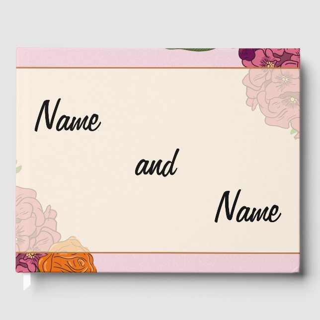 anpassningsbar bröllopsgästbok gästböcker (Framsida)