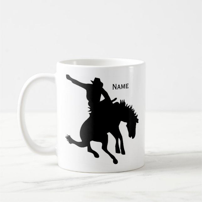 Anpassningsbar Bronc Rider Coffee Mugg (Vänster)