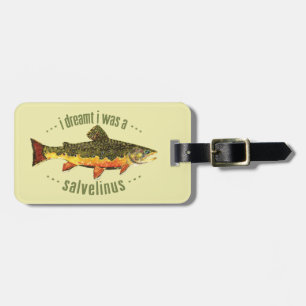 Anpassningsbar Brook Trout Fishing Bagagebricka