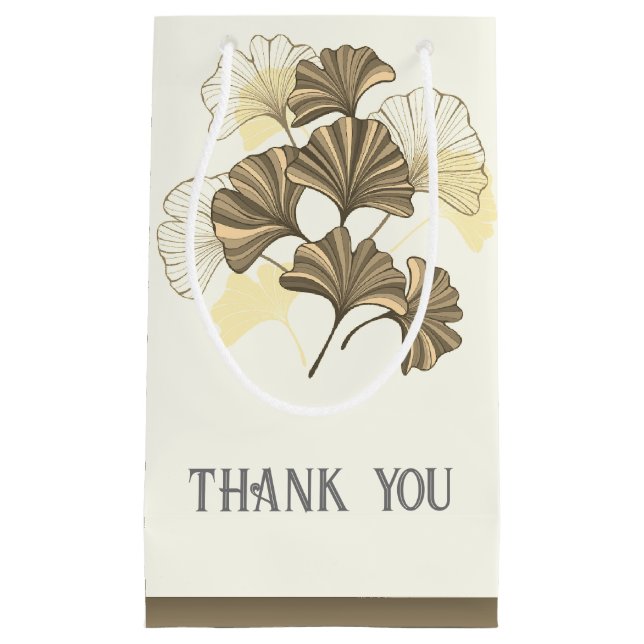 Anpassningsbar Brown och White Löv Tack (Framsidan)